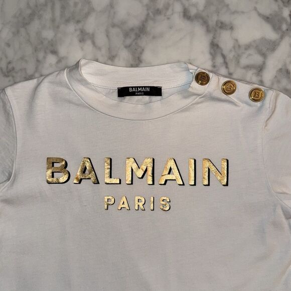 BALMAIN LOGO PRINTED CREWNECK 4Y - Picture 3 of 8